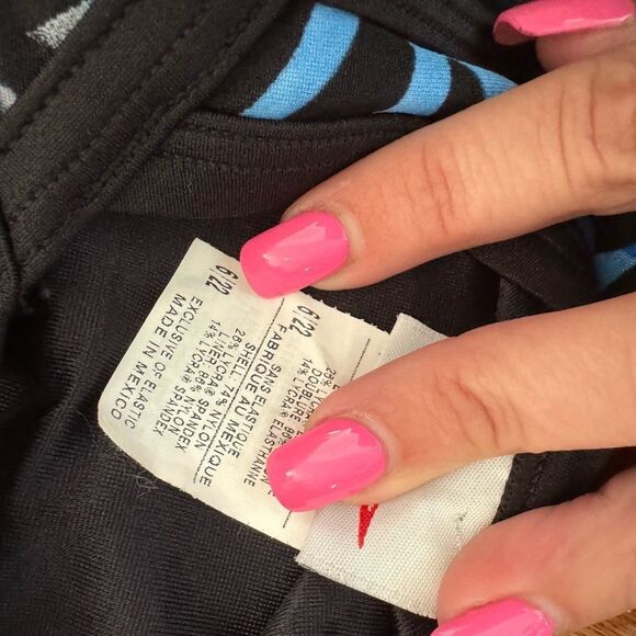 NWT New SPEEDO Endurance+ Flyback Racing Swimsuit Black Blue Sz 22 Girls 4 5 6 - Picture 4 of 4